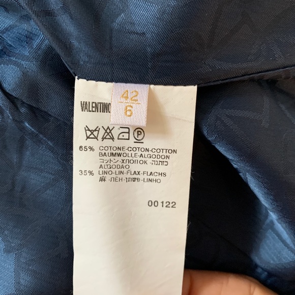 Valentino Blue Blazer women’s size 42/6 - Picture 7 of 8